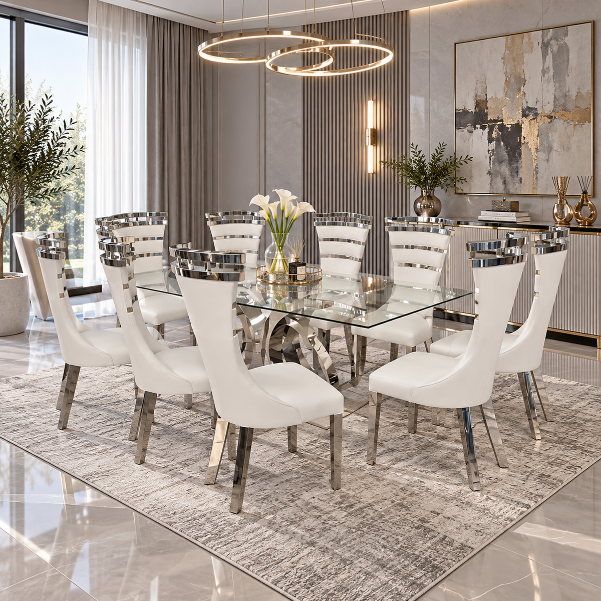 VALENTINO 9 PIECE DINING ROOM