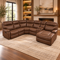 ELEGANT BROWN 3 PIECE CORNER LOUNGE SUITE