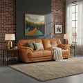 NEBRASKA 2 SEATER FULL LEATHER BUTTER SCOTCH