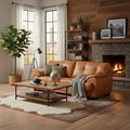 NEBRASKA 3 SEATER FULL LEATHER BUTTER SCOTCH